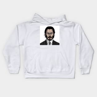 the perfect hit man, john wick portrait ecopop in revenge Kids Hoodie